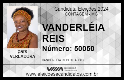 Candidato VANDERLÉIA REIS 2024 - CONTAGEM - Eleições