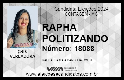 Candidato RAPHA POLITIZANDO 2024 - CONTAGEM - Eleições