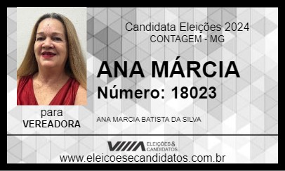 Candidato ANA MÁRCIA 2024 - CONTAGEM - Eleições