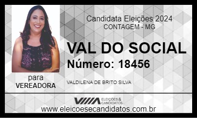 Candidato VAL DO SOCIAL 2024 - CONTAGEM - Eleições