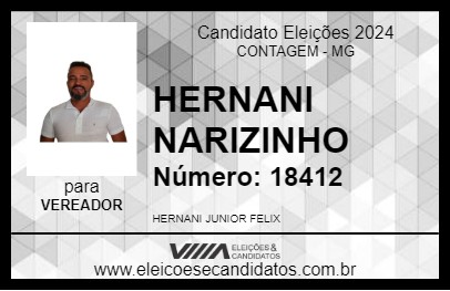 Candidato HERNANI NARIZINHO 2024 - CONTAGEM - Eleições