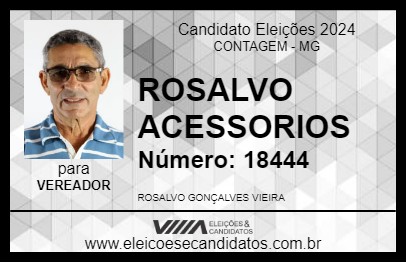 Candidato ROSALVO ACESSORIOS 2024 - CONTAGEM - Eleições