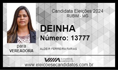 Candidato DEINHA 2024 - RUBIM - Eleições