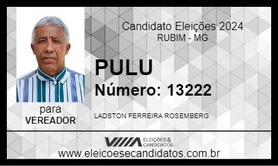 Candidato PULU 2024 - RUBIM - Eleições