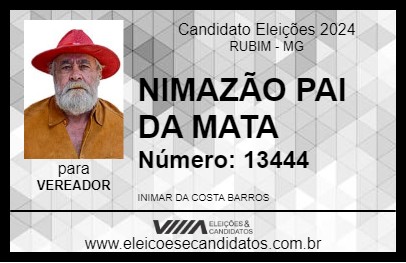 Candidato NIMAZÃO PAI DA MATA 2024 - RUBIM - Eleições