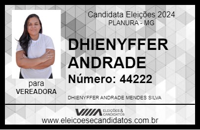 Candidato DHIENYFFER ANDRADE 2024 - PLANURA - Eleições