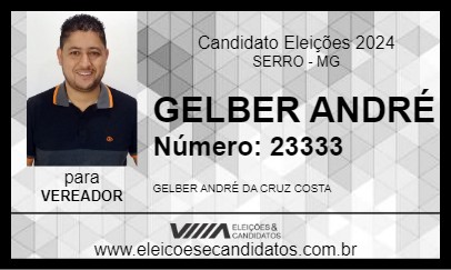 Candidato GELBER ANDRÉ 2024 - SERRO - Eleições