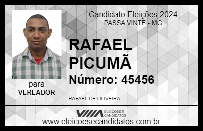 Candidato RAFAEL PICUMÃ 2024 - PASSA VINTE - Eleições