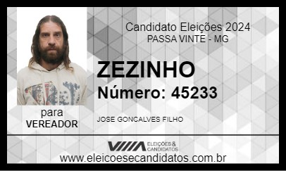 Candidato ZEZINHO 2024 - PASSA VINTE - Eleições