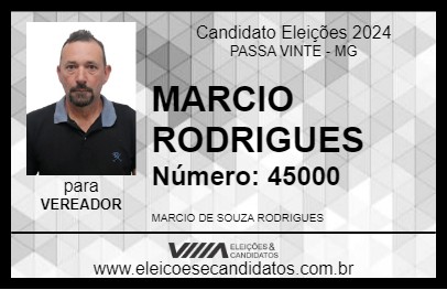 Candidato MARCIO RODRIGUES 2024 - PASSA VINTE - Eleições