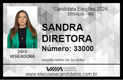 Candidato SANDRA DIRETORA 2024 - ERVÁLIA - Eleições