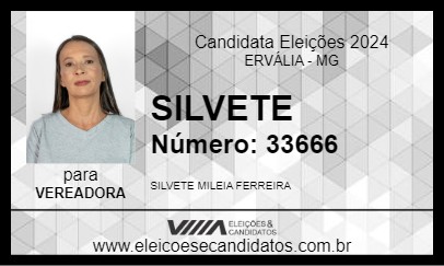 Candidato SILVETE 2024 - ERVÁLIA - Eleições