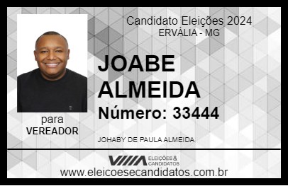 Candidato JOABE ALMEIDA 2024 - ERVÁLIA - Eleições