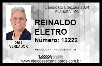 Candidato REINALDO ELETRO 2024 - PLANURA - Eleições