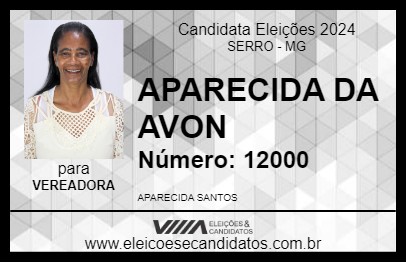 Candidato APARECIDA DA AVON 2024 - SERRO - Eleições