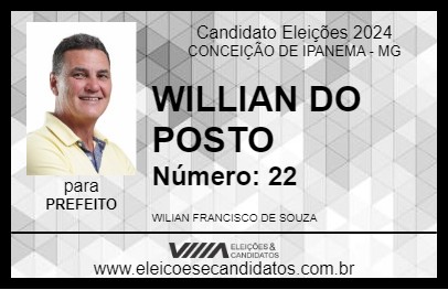 Candidato WILLIAN DO POSTO 2024 - CONCEIÇÃO DE IPANEMA - Eleições