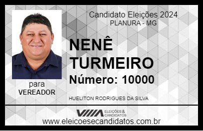 Candidato NENÊ TURMEIRO 2024 - PLANURA - Eleições