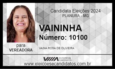 Candidato VAININHA 2024 - PLANURA - Eleições