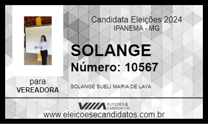 Candidato SOLANGE 2024 - IPANEMA - Eleições