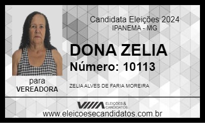 Candidato DONA ZELIA 2024 - IPANEMA - Eleições