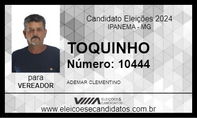 Candidato TOQUINHO 2024 - IPANEMA - Eleições