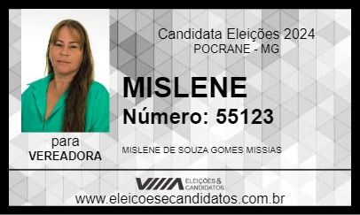 Candidato MISLENE 2024 - POCRANE - Eleições