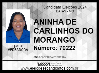 Candidato ANINHA DE CARLINHOS DO MORANGO 2024 - DATAS - Eleições