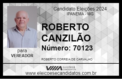 Candidato ROBERTO CANZILÃO 2024 - IPANEMA - Eleições