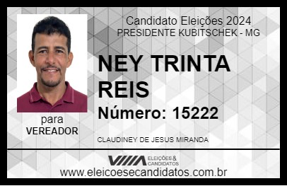 Candidato NEY TRINTA REIS 2024 - PRESIDENTE KUBITSCHEK - Eleições