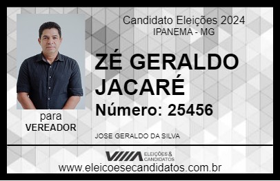 Candidato ZÉ GERALDO JACARÉ 2024 - IPANEMA - Eleições