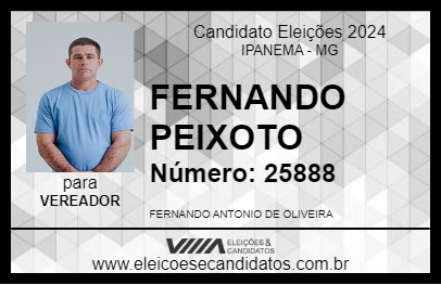 Candidato FERNANDO PEIXOTO 2024 - IPANEMA - Eleições