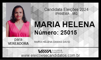 Candidato MARIA HELENA 2024 - IPANEMA - Eleições