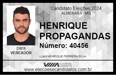 Candidato LUAN HENRIQUE PROPAGANDAS 2024 - ALMENARA - Eleições