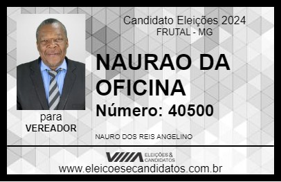 Candidato NAURAO DA OFICINA 2024 - FRUTAL - Eleições