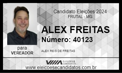 Candidato ALEX FREITAS 2024 - FRUTAL - Eleições