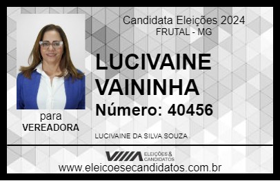 Candidato LUCIVAINE VAININHA 2024 - FRUTAL - Eleições