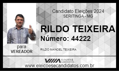 Candidato RILDO TEIXEIRA 2024 - SERITINGA - Eleições