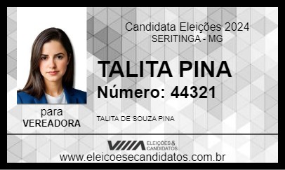 Candidato TALITA PINA 2024 - SERITINGA - Eleições