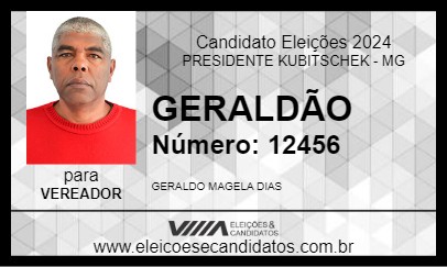 Candidato GERALDÃO 2024 - PRESIDENTE KUBITSCHEK - Eleições