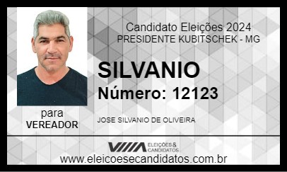 Candidato SILVANIO 2024 - PRESIDENTE KUBITSCHEK - Eleições