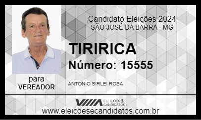 Candidato TIRIRICA 2024 - SÃO JOSÉ DA BARRA - Eleições