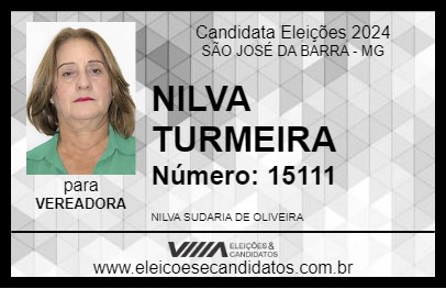 Candidato NILVA TURMEIRA 2024 - SÃO JOSÉ DA BARRA - Eleições