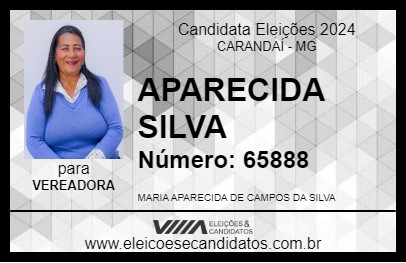 Candidato APARECIDA SILVA 2024 - CARANDAÍ - Eleições