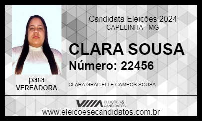 Candidato CLARA SOUSA 2024 - CAPELINHA - Eleições