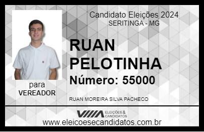 Candidato RUAN PELOTINHA 2024 - SERITINGA - Eleições