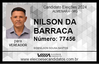 Candidato NILSON DA BARRACA 2024 - ALMENARA - Eleições