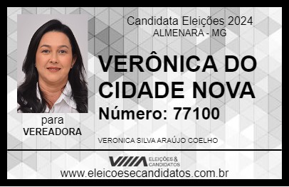 Candidato VERÔNICA DO CIDADE NOVA 2024 - ALMENARA - Eleições