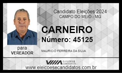 Candidato CARNEIRO 2024 - CAMPO DO MEIO - Eleições