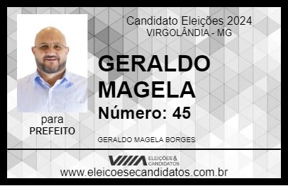 Candidato GERALDO MAGELA 2024 - VIRGOLÂNDIA - Eleições