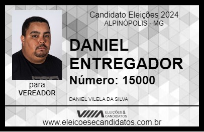 Candidato DANIEL ENTREGADOR 2024 - ALPINÓPOLIS - Eleições